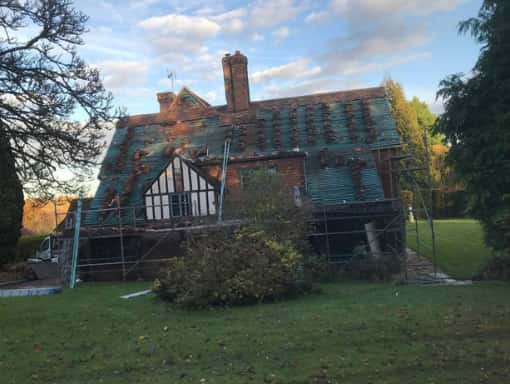 This is a photo of a roof being re-tiled in Manston. Works carried out by The Ramsgate Roofers