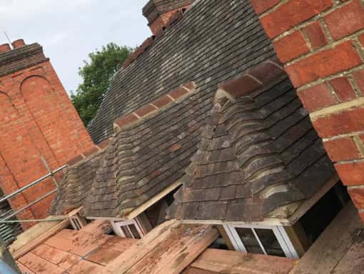 This is a photo of a roof being repaired in Broadstairs. Works carried out by The Ramsgate Roofers